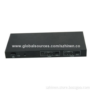 HDMI Switch Splitter, 4X2 (Matrix) with Audio Output, Supports High-video Resolution 1,080P